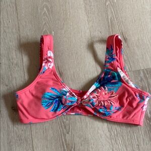 Tropical Floral Bikini Top
